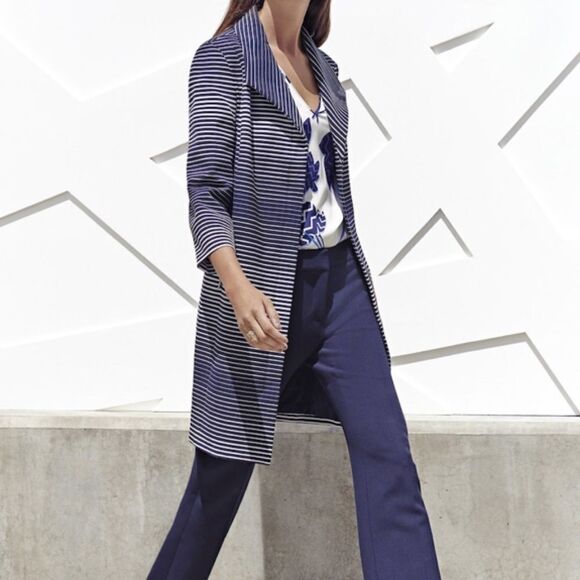 Classiques Entier  'Alba' Stripe Zip Front Topper - Picture 12 of 12